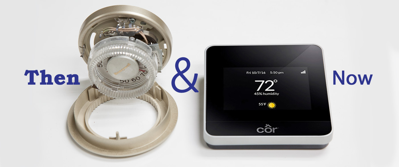 Then and Now Air Conditioner System Changes - thermostats pictures