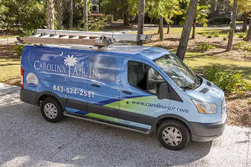 Carolina Air van arrives for a Service Agreement checkup.